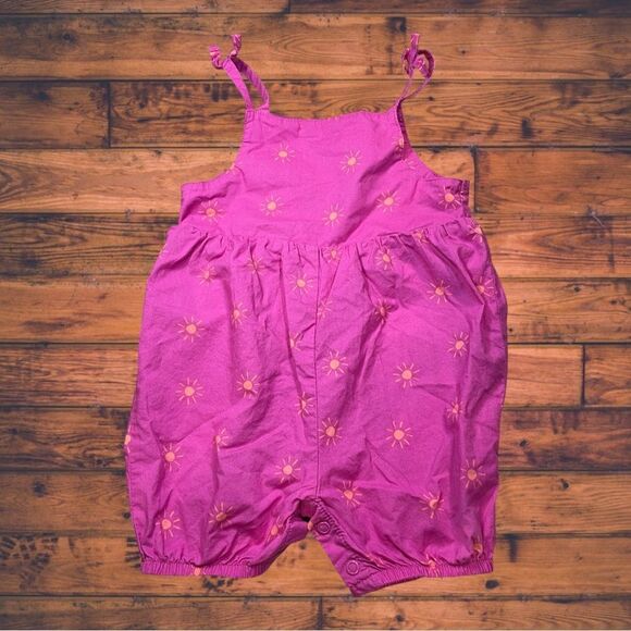 Carter's Other - 5 for $25🔥Carter's Hot Pink Sun Print Short Romper‎ Baby Size 9 Months